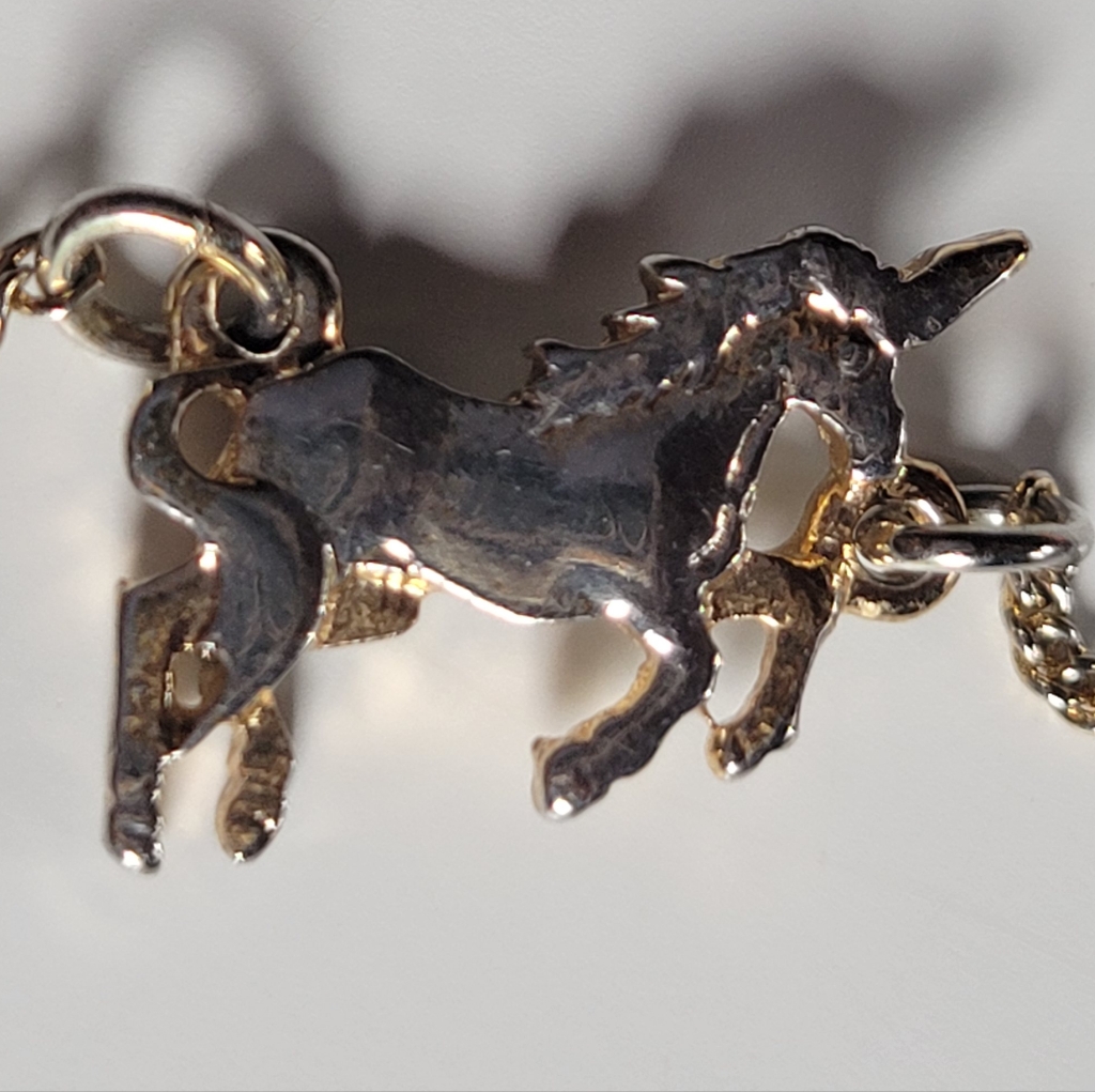Dainty Unicorn Charm On Fine 16-In Chain